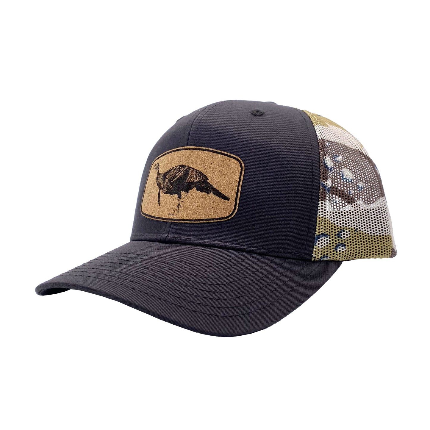 Cork Long Beard Trucker, Brown/Camo
