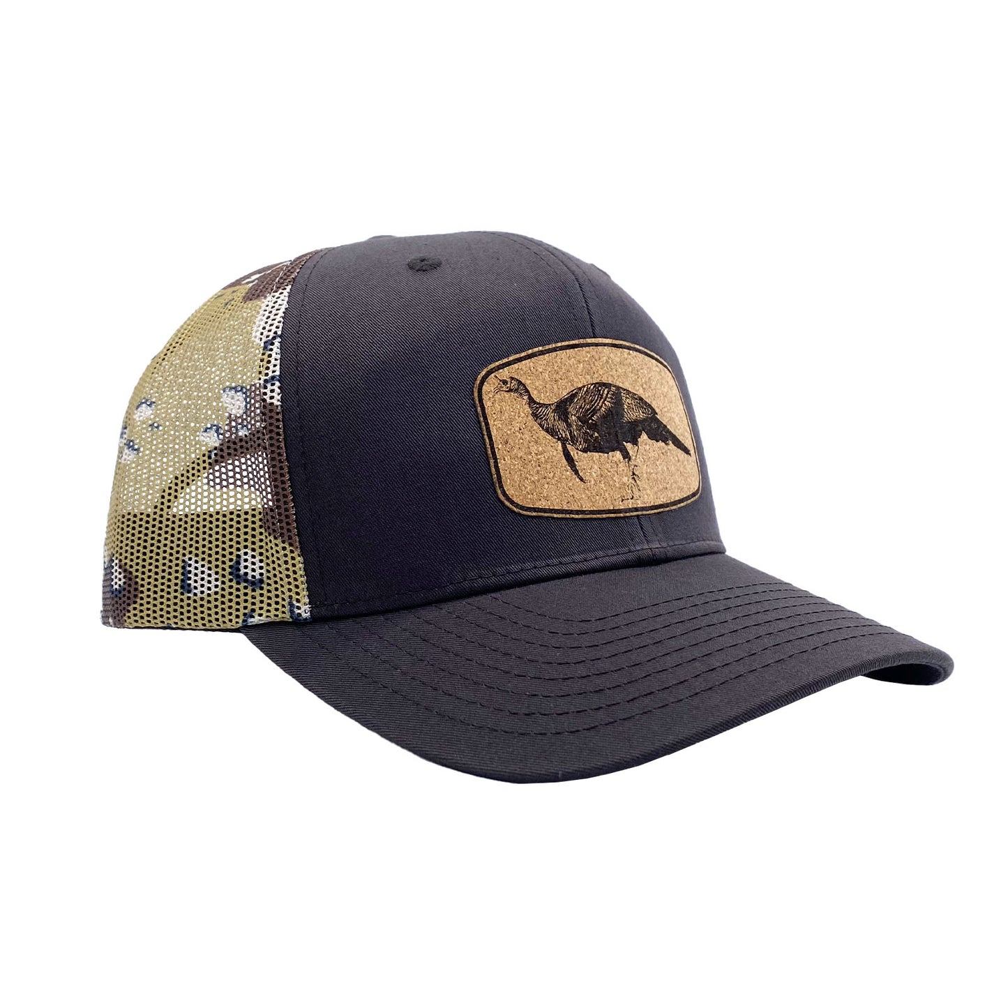 Cork Long Beard Trucker, Brown/Camo
