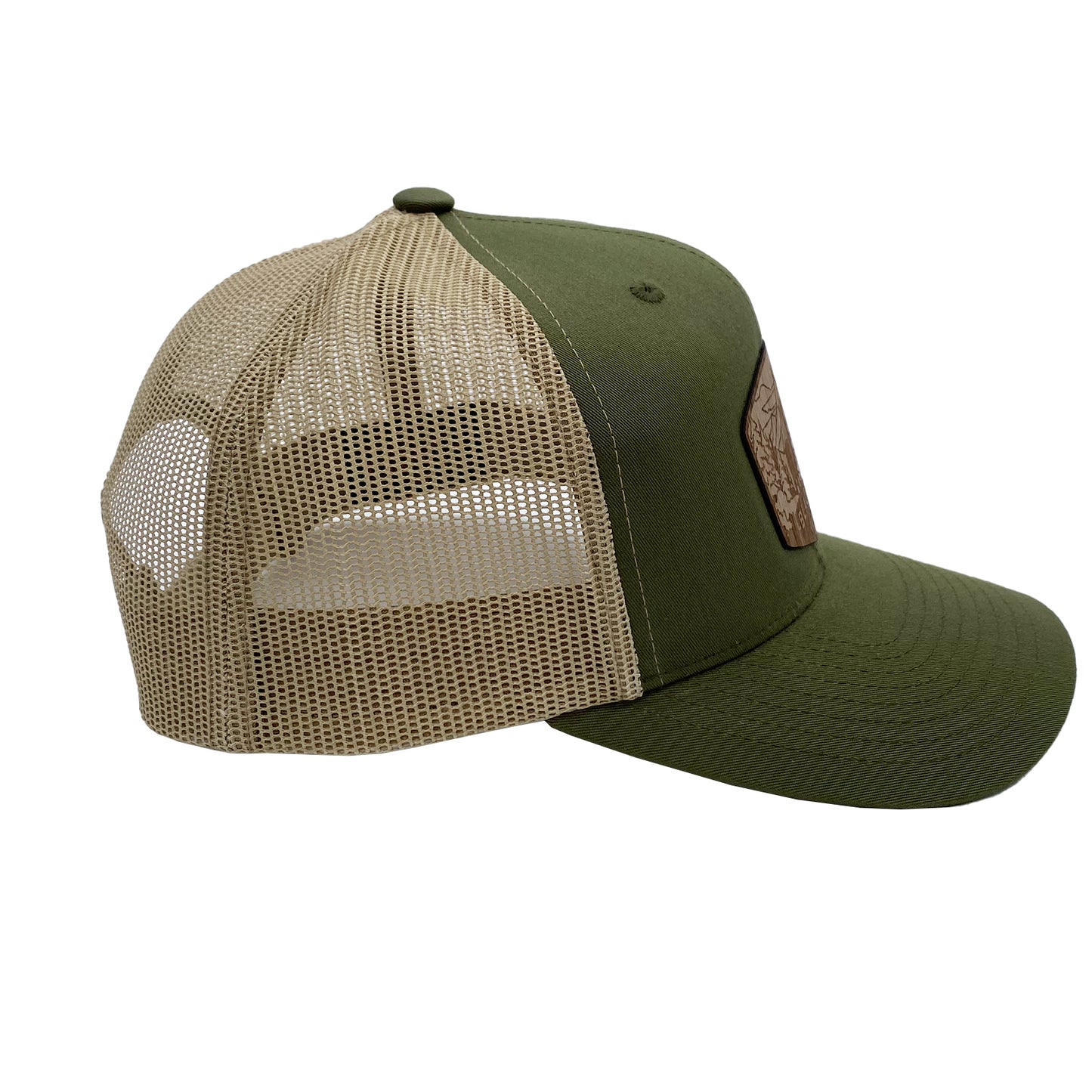 Real Walnut Whitetail Trucker, Green