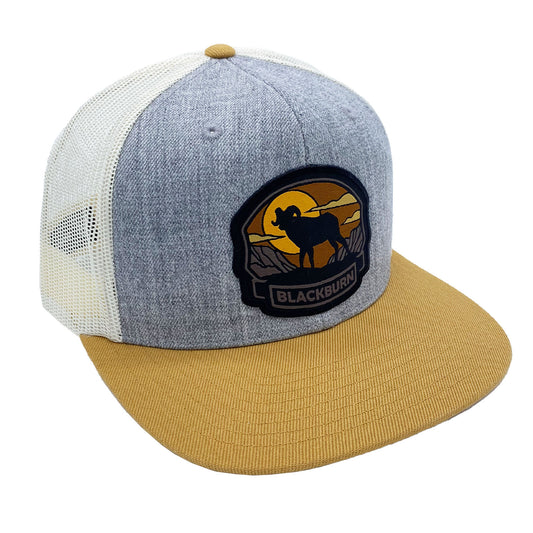 Sunrise Ram Flat Bill, Grey Wool