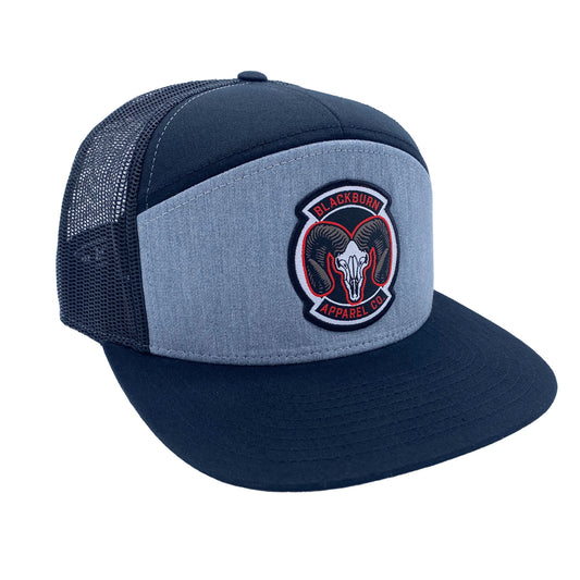 Ram Flat Bill, Black/Heather Grey