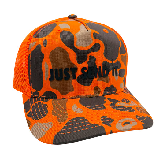 Just Send It Trucker, Camo/Orange