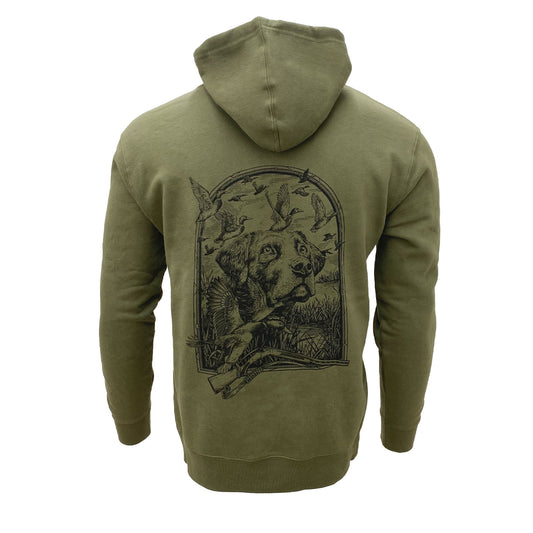 Duck Dog Hoodie, Green