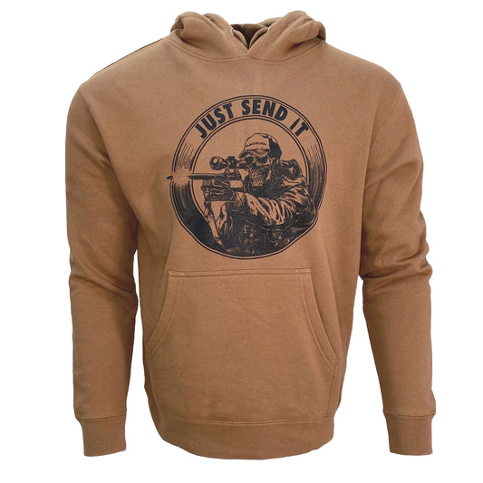 Just Send It Hoodie, Saddle brown