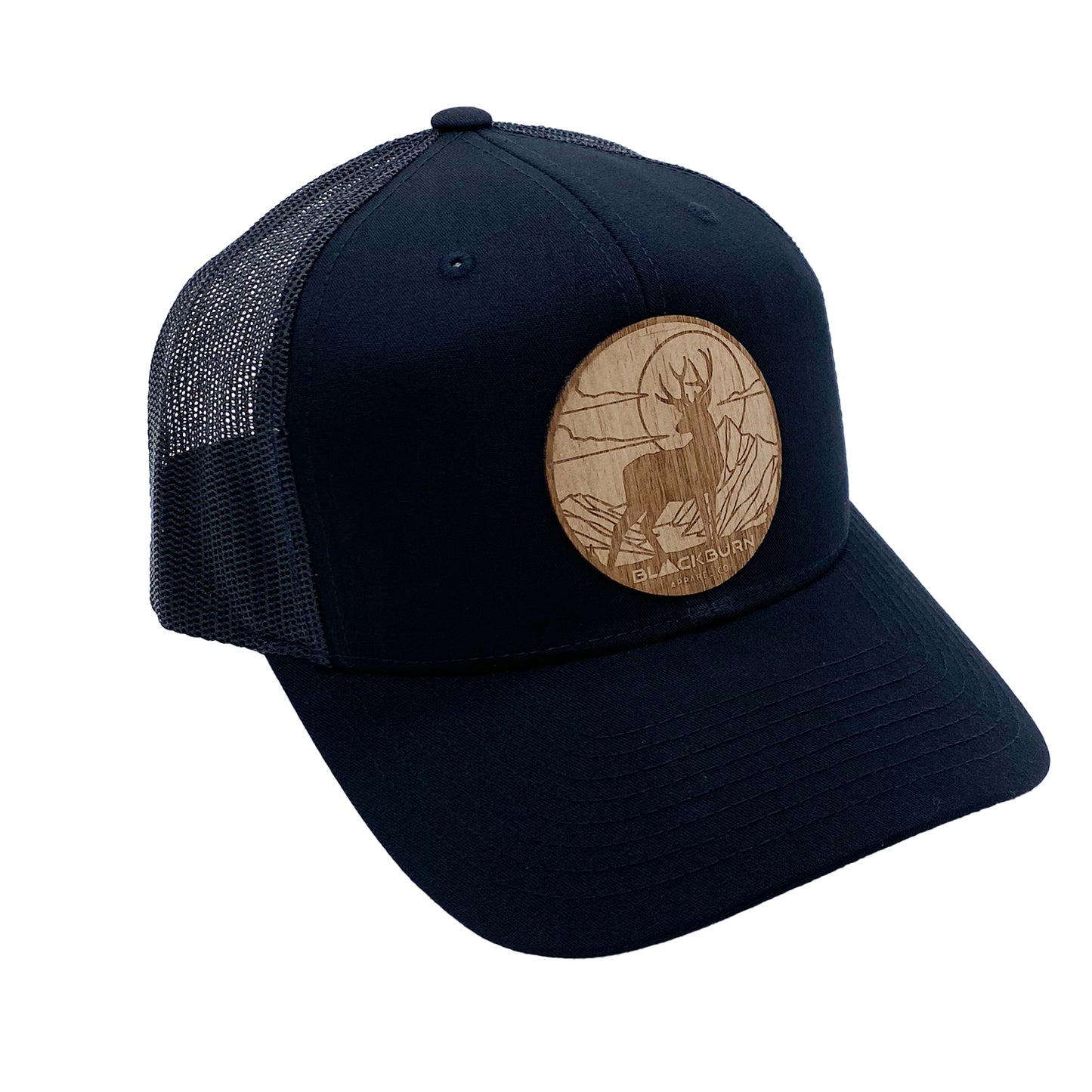 Real Walnut Muley Trucker, Black