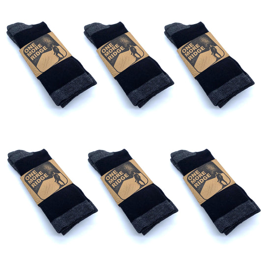 6 Pack, One More Ridge Merino Wool Socks
